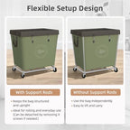 STORAGE MANIAC Commercial Laundry Hamper with Heavy Duty Steel Frame, 320 L Industrial Laundry Basket Cart with Wheels for Hotel, Home, Laundry Room, 31.7''L x 19.3''W x 30.91''H, Large Green - Image 6