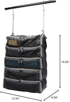 Pack Gear Hanging Suitcase Organizer - Our XL Hanging Luggage Organizer Perfectly Fits Any Suitcase - Our Packing Cubes For Travel Use Mesh Windows to Make Finding Any Outfit Easy (Black, XL) - Image 2