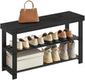 SONGMICS Shoe Rack Bench, 3-Tier Bamboo Entryway Bench, 35.2 Inches Width by SONGMICSbySONGMICSHOME