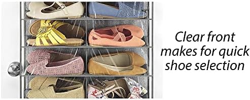 Whitmor Over The Door Shoe Shelves - 26 Sections - Crosshatch Gray - Image 4
