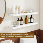 30" x 6.7" Wall Shelf, Rustic Wood Floating Shelf for Home Decor & Storage - Image 5