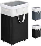 Goodpick 75L Laundry Hamper with Wheels & Removable Wash Bag for Dorm by Goodpick