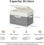 GRANNY SAYS Memory Keepsake Storage Box, Fabric Storage Bins with Lids - Image 4