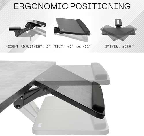 VIVO Black Under Desk 25 x 10 in Keyboard Tray, MOUNT-KB03B - Image 3