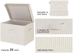 StorageWorks Fabric Storage Bins with Lids, Closet Storage Bins - Image 3