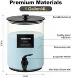 Glass Laundry Detergent Dispenser for Laundry Room Organization-Black - Image 2