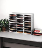 Fellowes 25041 Literature Organizer - 24 Compartment, Letter, Dove Gray - Image 4
