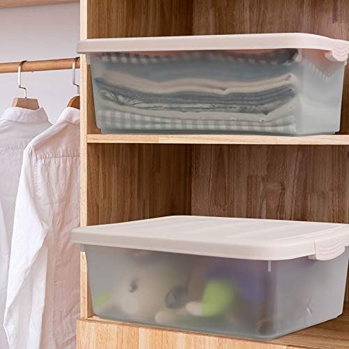 14 Quart Plastic Storage Boxes with Pink Lids, 2 Packs - Image 6