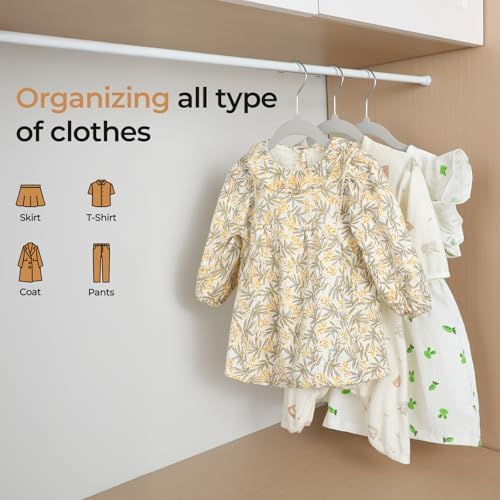 GoodtoU Velvet Baby Clothes Hangers 50 Pack 11.8 Inch Gray - Image 5