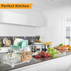 2 Tier Dish Drying Rack without Installation Metal for Kitchen Counter - Image 5