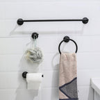 Classic Bathroom Hardware Accessories Set 4 Piece Black - Image 2