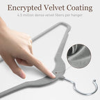 Velvet Hangers 200 Pack, 17.5" Non-Slip Clothes Hangers, Gray - Image 3