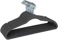 Simplify Slim Velvet Clothes Hangers | 100 Pack | Non-Slip | Shirts | Suit | Pants | Dresses | Garments | Closet Storage & Organization | Durable | Grey by Simplify