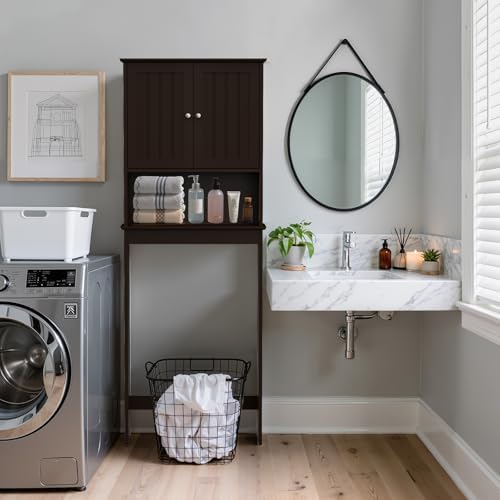 Over Toilet Storage Cabinet with Barn Door & Adjustable Shelves - Image 7