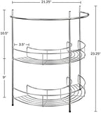 Lavish Home Pedestal Sink Organizer, Silver, 21.25” x 11” x 23.25” - Image 2