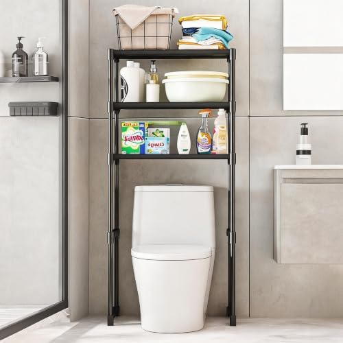 Over the Toilet Storage Rack 3 Tier Bathroom Shelf Space Saver by ChicMuse