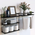 RICHER HOUSE Floating Shelves Bathroom, Wall Mounted Shelf Over Toilet by RicherHouse