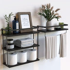 RICHER HOUSE Floating Shelves Bathroom, Wall Mounted Shelf Over Toilet by RicherHouse