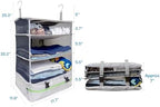 Grand Fusion Stow-N-Go Hanging Travel Shelves, Packing Organizer for Luggage. Carry on Closet for Suitcase. Expandable Packing Cube. Travel Essentials. (Light Gray - XL, XL = (L) 17.7" x (W) 11.8") - Image 2