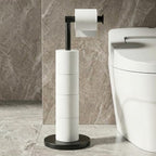 Cesun Free Standing Toilet Paper Holder Stand with Weighted Base, Black by Cesun