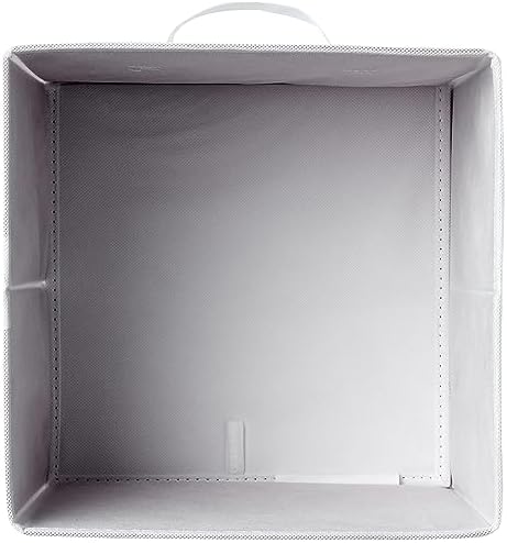 Amazon Basics Collapsible Fabric Storage Cubes Organizer with Handles,Sturdy,White,10.5-x-10.5-x-11-inch,6 Count (Pack of 5) - Image 3