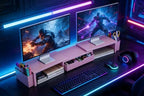 Spacrea Dual Monitor Stand Riser with Drawer and 2 Pen Holders - Image 7