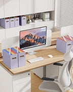 Oterri Portable Collapsible Cardboard File Box with Handle for Letter-Size - Image 3