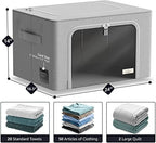Sorbus Jumbo Clothing Storage Bins with Clear Window (4 Pack, Gray) - Image 3