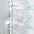 HapiRm Corner Shower Caddy Organizer - Shower Rack with Toothbrush Holder - Image 5
