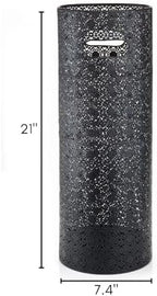 Concepts 21 inch Heavy Duty Metal Umbrella Stand - Durable Storage Holder for Umbrellas - Indoor and Outdoor Use - Stylish and Modern Organizer for Entryways. (Black Lace) - Image 2