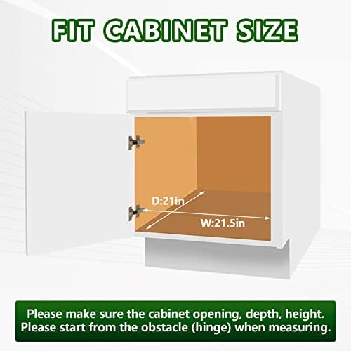 LOVMOR Pull Out Cabinet Organizer 20" W x 18" D, Kitchen Cabinet Pull Out Shelves Slide Out Storage… - Image 4