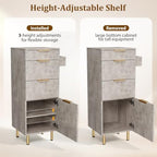 OmySalon Salon Station for Hair Stylist, 4‑Drawer Barber Storage Cabinet with Hot Tool Holder, Adjustable Shelf, Salon Organizer for Barbershop, Beauty Spa Equipment, Grey - Image 4