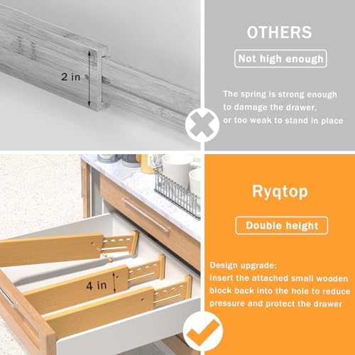 Bamboo Drawer Dividers, 4" High Drawer Organizers for Clothes/Utensils - Image 6