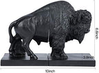 Set of 2 Polyresin Buffalo Bookend,Art bookend, Homedecor for Kids, Office Decor (Black) - Image 2
