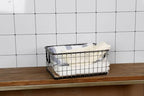 16" Wide Rectangular Sturdy Hand Welded Farmhouse Metal Wire Basket with Rustic Wooden Bottom For Shelves, Closet Storage Bins for Shelves. Also For Laundry, Towel, Spice Rack, Tool Box (16"x12") - Image 5