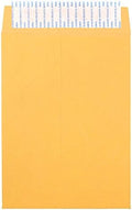 JAM PAPER 6 1/2 x 9 1/2 Open End Envelopes with Peel and Seal Closure - Brown Kraft Manila - Bulk 500/Box by JAMPaper