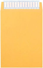 JAM PAPER 6 1/2 x 9 1/2 Open End Envelopes with Peel and Seal Closure - Brown Kraft Manila - Bulk 500/Box by JAMPaper