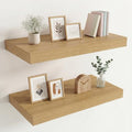 Vivelove 12" Deep Floating Shelves 24x12” Set of 2, Oak by VIVELOVE
