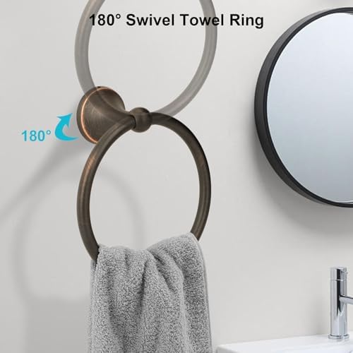 Classic Bathroom Hardware Accessories Set 4 Piece Oil Rubbed Bronze - Image 4