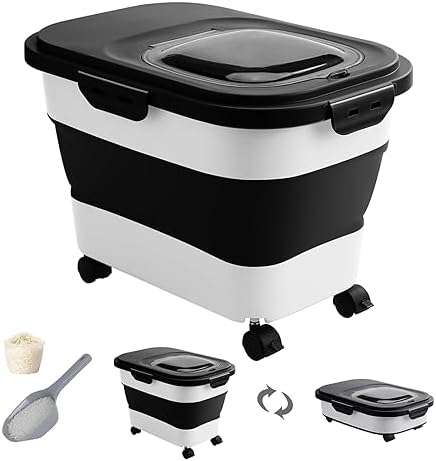 20-30 Lbs Rice Storage Container,Collapsible Food Storage Container by DDMOMMYCOLLAPSIBLEFOODSTORAGECONTAINERFAMILY