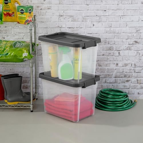 Sterilite Modular Stacker Box with Latching Lid, 30 Quart, 6-Pack - Image 6