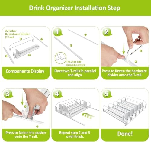 IBORING Drink Organizer for Fridge,Holds up to 30 Cans - Image 6