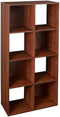 ClosetMaid Cubeicals 8 Cube Storage Shelf Organizer Bookshelf, Stackable, Vertical or Horizontal, Easy Assembly, Wood, Dark Cherry Finish by Unknown