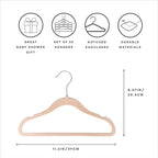 3 Sprouts Velvet Baby Hangers, Non Slip Slim, Hazelnut, 30 Pack - Image 2