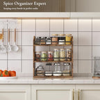 Spice Rack for Countertop, Wooden Spice Rack Wall Mounted - Image 3