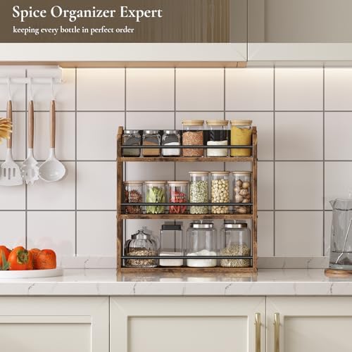 Spice Rack for Countertop, Wooden Spice Rack Wall Mounted - Image 3