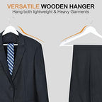 Wooden Hangers 30 Pack, Wood Hangers with Extra Smooth Finish - Image 5