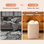OIAHOMY Laundry Hamper Laundry Basket Cotton Rope Storage Baskets Brown - Image 6
