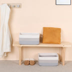 MiniArk Large Storage Baskets for Organizing, 17 x 13 x 7.5” Closet Shelf Baskets for Clothes Blanket Towels, Baby Nursery, Toy Bins Box, Woven Rope Baskets, 4 Packs Gradient Grey - Image 6