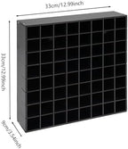 2 Pcs Paint Organizer, Wall-mountable Craft Paints Storage Rack, PVC Board,12.99X3.54X12.99 in,for DIY Crafters Spray Painters Studios, Galleries (Black) - Image 2